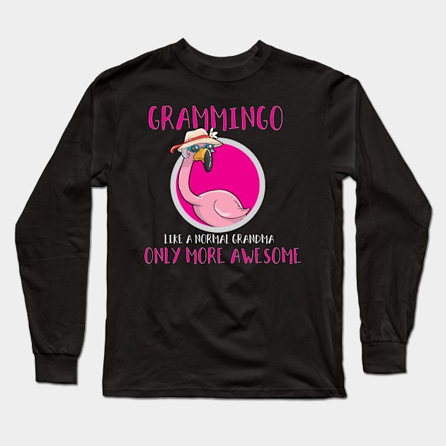 Grandma Flamingo Mother's Day Long Sleeve T-Shirt by KAWAIITEE